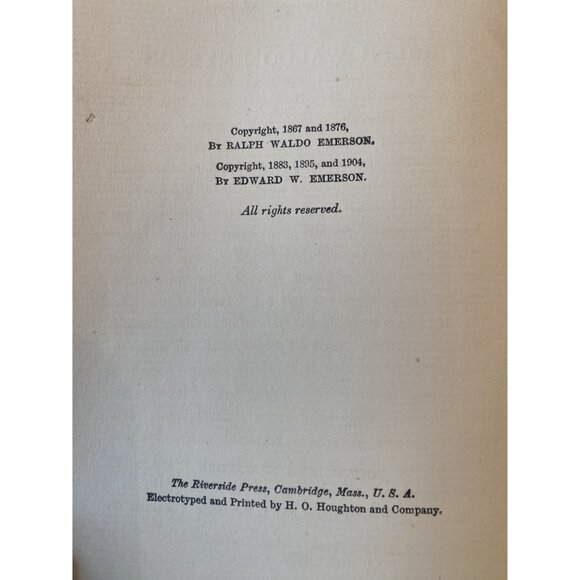 Emersons Complete Poems Vintage Hardcover Book 1904 - Picture 7 of 11